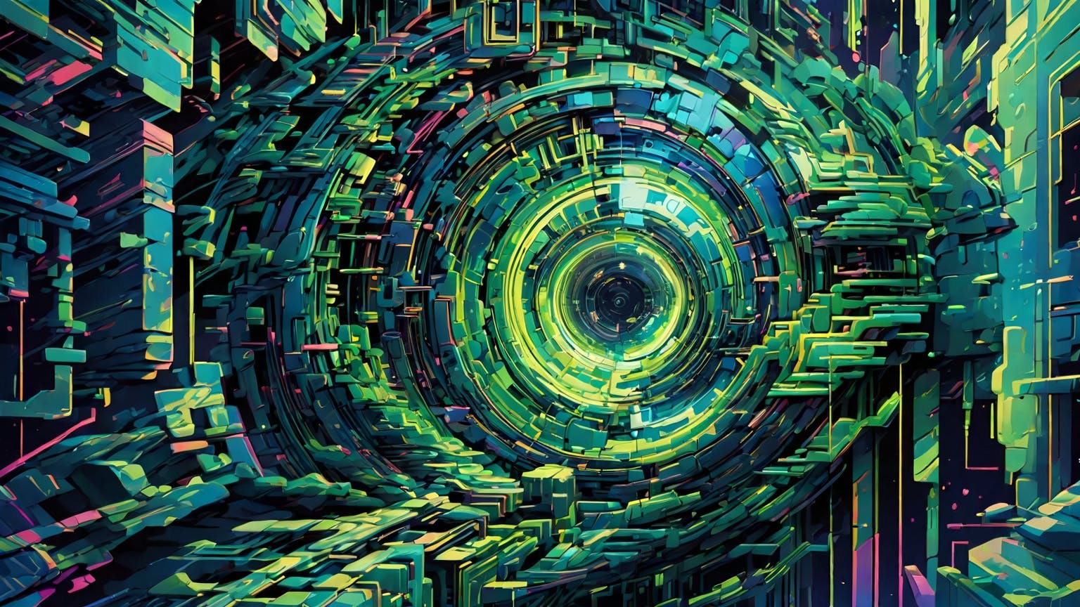 Abstract art representing computer programming