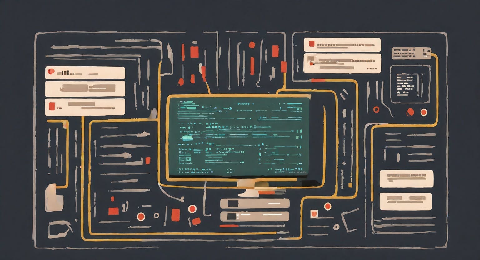 Illustration representing computer hardware