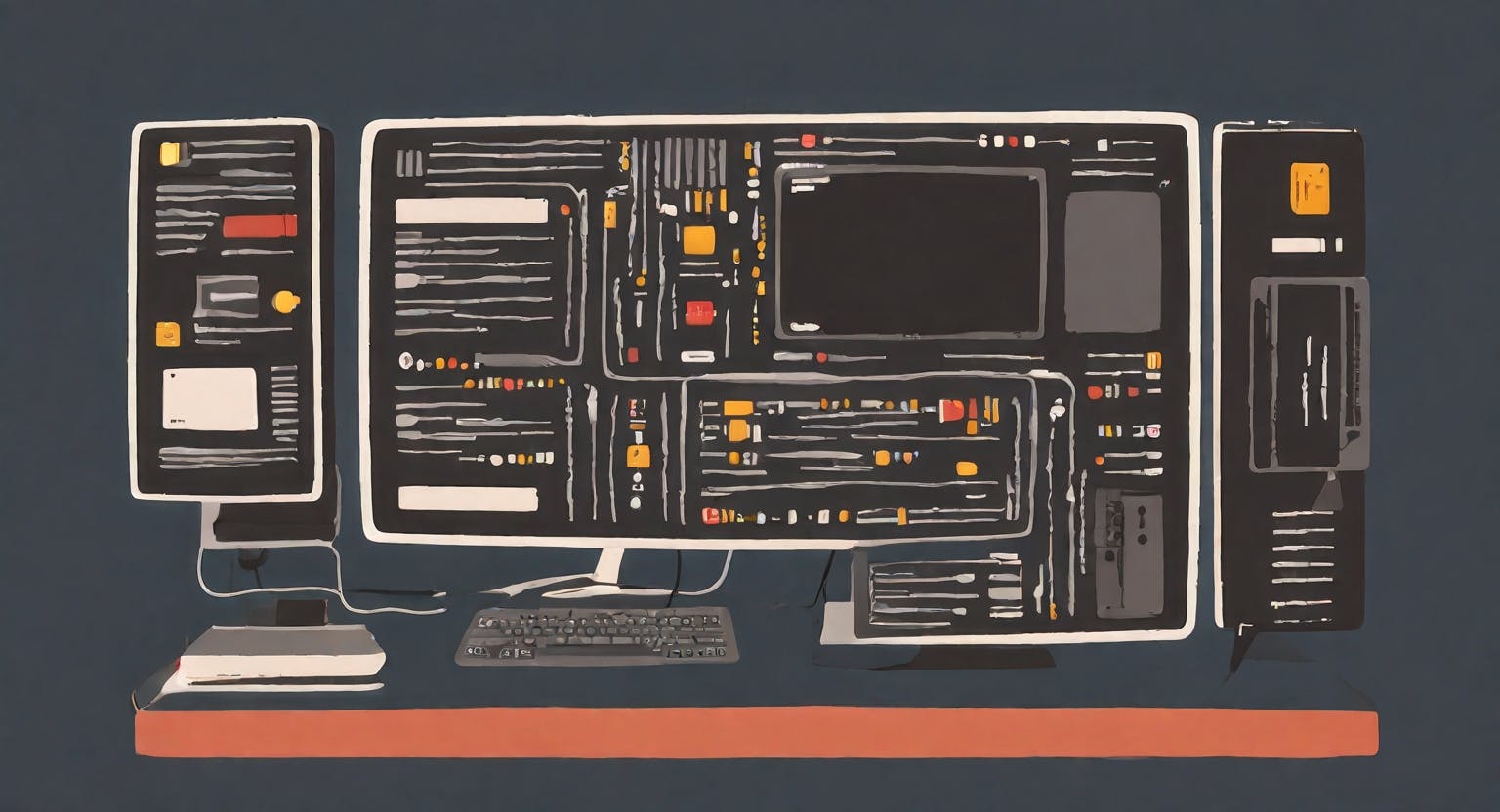 Illustration representing computer hardware