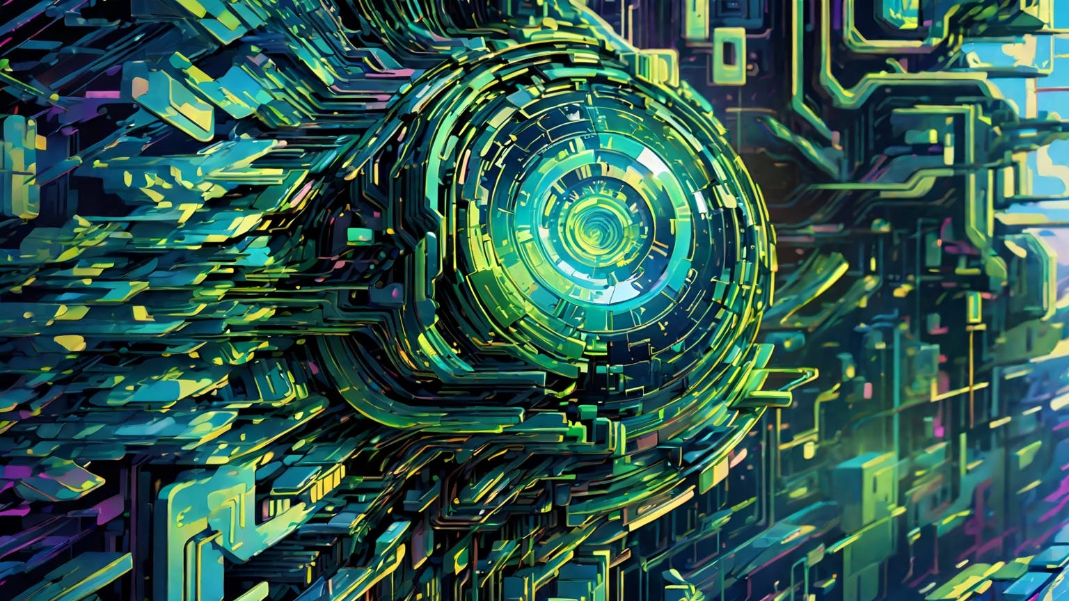 Abstract art representing computer programming