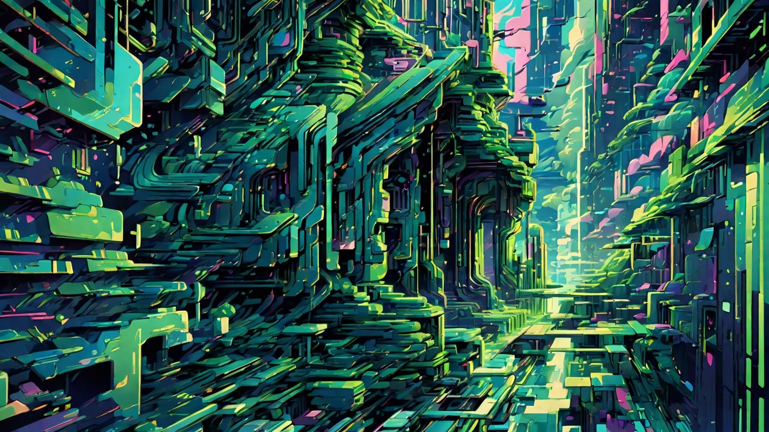 Abstract art representing computer programming