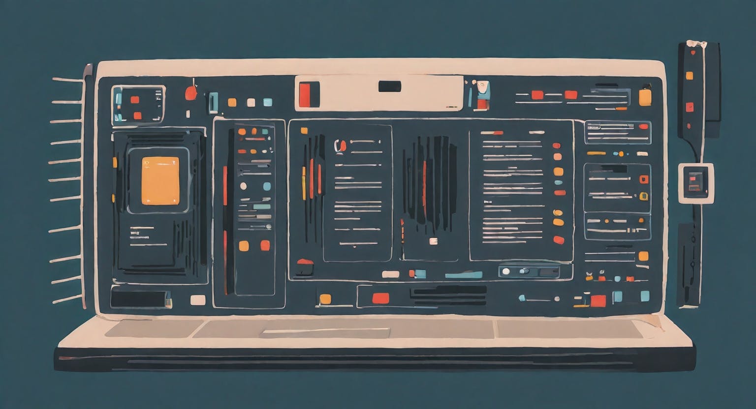 Illustration representing computer hardware