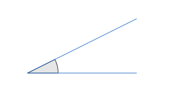 A diagram showing an angle